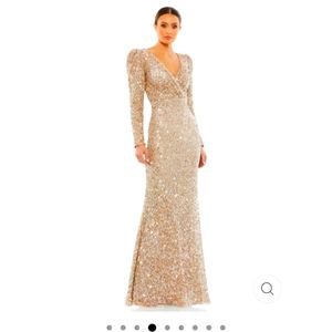 Mac Duggal dress, size 6, new with tags, bald spots on back bottom as shown